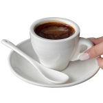 75ml Valge Keraamiline Espresso Tasside Komplekt Lusikaga Taldrikuga Kohvitass Ameerika Itaalia Euroopa Stiilis Paksendatud Piimakann Joogin&otilde;ud