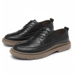 K&auml;sitsi valmistatud Brogues Style ehtsast nahast meeste kingad Mugavad vabaaja nahast kingad Mokassiinid Meeste jalan&otilde;ud 38