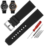Kvaliteetne kummist kellarihm Cartier CALIBRE London Tank W7100056 W7100055 WGCA0010 WSCA0006 WSCA Citizeni kellarihm 23mm 24mm black