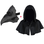 Punk Vares Mask Kost&uuml;&uuml;m Surmaingel Nevermore Must Nahk Overwatchi Katkutohtri Cosplay Maskideks Linnud Pikk Nohu LED Silmad Retro Rock