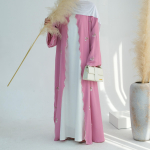 Eid Muslim Abaya Naiste Tikandid Kardigan Kleidid Abayas Ramadan Maroko Dubai Jalabiya Kaftan Vestidos Araabia pikk r&uuml;&uuml; XS roosa