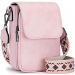Moodne Uus Retro PU Nahast Naiste Lai &Otilde;larihm &Uuml;he &Otilde;la Crossbody Kott Klapiga V&auml;ike Ruudukujuline Kott roosa