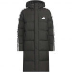 Adidas 3-Triipu 600 t&auml;itega V&auml;lisspordi Vabaaja Soe Triibuline Kapuutsiga Pikkade Varrukatega Pikk Puhverjakk Unisex &Uuml;ler&otilde;ivad Must JZ8731 3XL