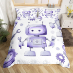 Robot tekikate Multifilmid m&auml;nguasjad Nutikas varustus Voodipesukomplekt Akvarelllilled Tekikate 3 tk Pol&uuml;ester Tekikate EU Single(135*200cm)3pcs