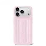 Lihtne &uuml;hev&auml;rviline metallist tagapaneel Minimalistlik &otilde;huke serv Sle Rimowa pagasi telefoni&uuml;mbris iPhone'ile 17 Pro Max 16 15 14 13 Tugev tagakaitse kate kingikarbiga iPhone 14 Pro roosa