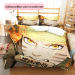 Naruto Anime Naruto Uzumaki Muster Voodipesu Kodu Kaunistus S&uuml;nnip&auml;evakingitus (1 * tekikott + 2 * padjap&uuml;&uuml;ri, ilma s&uuml;damikuta) 135x200cm