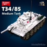 518 tk T34-85 keskmine tank ehitusklotsid WW2 raske tank vanker s&otilde;durifiguurid mudel klotsikomplekt harivad m&auml;nguasjad kingitused lapsele No box