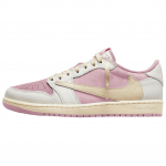 Travis Scott x Jordan Low top Vintage Basketball Shoes Men's Pink IQ7604-101 47.5