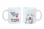 Old English Sheepdog - cup with a dog, personalized cup with a print, a classic gift for everyone from the Art-Dog brand valge