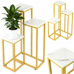 Metallist p&uuml;stine lillealus pottides olevatele taimedele, mitmetasandiline loft-stiilis, 3 riiulit