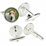 Fox Terrier Wire - cufflinks in a box, handmade jewelry, product of the Art-Dog brand