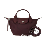 Longchamp Le Pliage N&eacute;o 17 L&uuml;hikese k&auml;epidemega Kangast pelmeenikott Mini Naiste k&auml;ekotid Tume-punane 1500598P52 Dark Red