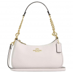 Coach Teri 25 Metalllogo T&otilde;mblukuga Sulgemine Krokodillimustriga Nahast Crossbody T&otilde;stekott Keskmine Naiste k&auml;ekotid Kriidivalge CV934-IMCHK Basic Set (Bag+Dust Bag)