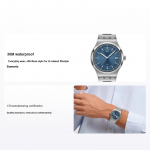 Swatch Essentials Seeria Automaatne Mehaaniline Liikumine 30 Meetrit Veekindel Kell 42 Mm Sinine T&auml;hikuga Roostevabast Terasest Korpus Roostevabast Terasest Rihm YIS435G Blue Dial