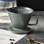 Loominguline keraamiline kohvitilguti portselanist pour-over kohvimasin koduks, kohvikutesse, restoranidesse, kohvifiltri tass gray