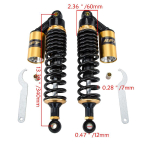 320mm 340mm 360mm 380mm 400mm Universaalne U-t&uuml;&uuml;pi/&uuml;mmarguse auguga &otilde;hkamortisaator Tagavedrustuse vedru T&otilde;ukeratas Mustuseratas Gokart Neljarattaline ATV Mootorratas 340mm Round Hole
