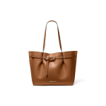 Michael Kors MK Emilia T&auml;hekujulise Logoga Paelaga Commuter Nahast T&otilde;mblukuga K&auml;ekott Naiste T&otilde;mblukuga K&auml;ekott Pruun 35H0GU5T9T-230 Basic Set (Bag+Dust Bag)