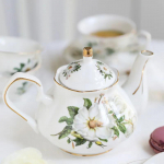 Noble Bone China teekann 500ml Pink Camellia kohvikannu komplekt Home Kvaliteetsest portselanist veekeetja kann Peokohvik Teen&otilde;ud Teekann Puer
