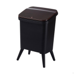 Freestanding Bin with Lid, Ideal for Children's Bedroom, Living Room, Or Kitchen. White 29x24x46cm white