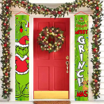 1 komplekt Grinchi j&otilde;ulukaunistusi Grinchi veranda silt ukib&auml;nner Merry Grinchmas green