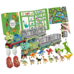 Dinosauuste advendikalender 24 p&auml;eva j&otilde;uludeni p&otilde;neva dinosaurusm&auml;nguasjaga T&auml;iuslik kingitus lastele poistele t&uuml;drukutele
