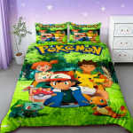 Pikachu tekikatted Pokemon Laste Multikas Voodipesu komplekt Tekikate &Uuml;heinimesevoodi T&auml;ism&otilde;&otilde;dus Magamistoa Voodi Kaunistus Teismelistele Parimad Kingitused mugav 135x200cm