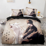 Anime Jujutsu Kaisen Satoru Gojo Voodipesukomplekt Poistele T&uuml;drukutele &Uuml;heinimese Kuninganna Suurus Tekikate Padjap&uuml;&uuml;r Voodi Lastele T&auml;iskasvanutele Kodutekstiil 135x200cm