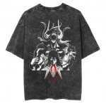 BLEACH T-s&auml;rk Kurosaki Ichigo Tr&uuml;kitud T-s&auml;rk Vintage Pesuga Streetwear Meeste Unisex R&otilde;ivad L&uuml;hikeste Varrukatega Puuvillased &Uuml;mmarguse Kaelusega T-s&auml;rgid Topp XL