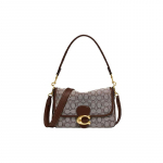 COACH Tabby 26 Kaunistatud Logoga Riistvara Jacquard K&uuml;lje all kandmise kott Pehme Euroopa koti k&auml;epide Crossbody &Otilde;lakott Keskmine Naiste Tamm ja Vaher pruun