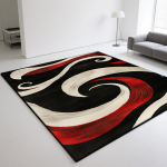 Kollane Must Moodne Vaip Elutuba Libisemisvastane Dekoratsioon Kodu Abstraktne Stiil Suure Toa Vaibad Lounge Vaip Esikukate 80cm x 120cm