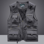 Vest Vest jakk Meeste Mitmetaskuline Klassikaline meeste Varrukateta Mantel V&auml;litingimustes Fotograafi jakid 5XL Vest Reisiriided XL punane