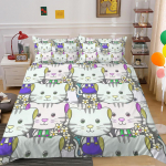 Multikoomikiloomade Tekikoti Komplekt V&auml;rviline Ilus Koomikupardi Tr&uuml;kiga Voodipesu Komplekt Lastele Poistele T&uuml;drukutele EU single(135x200cm)