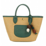 Longchamp Le Pliage Collection kaubam&auml;rgi logo l&otilde;uendist k&auml;ekott mini naiste kollane rohelisega 10307HGYM16 roheline