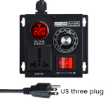 AC 110V/220V 5000W Astmevaba Pinge regulaator Valguse dimmer Temperatuuri kiiruse regulaator Muudetav Monofaasiline Pinge kontroller