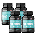 4-&uuml;hes kaltsiumilisand, kaltsium 600 mg, D3-vitamiin, K2-vitamiin ja B12-vitamiin 5000 IU 120*4