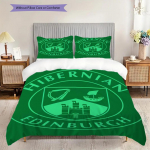 Hibernian Edinburghi p&auml;randi embleem Kolmeosaline komplekt (1 * tekikott + 2 * padjap&uuml;&uuml;ri, ilma s&uuml;damikuta) 2D lame voodipesukomplekt J&otilde;ulu s&uuml;nnip&auml;evakingitus 135x200cm