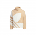 adidas originals Trefoil suur logo sherpa fliisist polsterdatud jope pruun HR3487 XS
