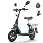 Twofish M5 Pro Elektroller 12 Rehv 500W Mootor Linna Commuter Elektroller Tippkiirus 44km/h Topeltketaspidurid 48V 13Ah Maksimaalne S&otilde;iduulatus 30km roheline