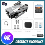 Uus Mini Drone Z908 Pro Max takistuste v&auml;ltimise harjadeta mootor HD kahe objektiiviga ESC professionaalne WIFI FPV 4 teljega kokkupandav RC Quadcopteri m&auml;nguasi GRAY 1B