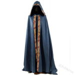 Keskaegne Halloweeni Cosplay Keep Kapuutsiga Mantel Vintage Gooti Keepmantel Pikk Trench Halloweeni Cosplay Kost&uuml;&uuml;m V&otilde;luri Keep XXL sinine