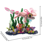 MOC Axolotl ehitusklotside mudel Mehhiko axolotl kaisukaru klotsid kokku monteerida hariduslikud m&auml;nguasjad lastele DIY s&uuml;nnip&auml;evakingitused gray