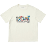 Uniqlo X Pop Mart Koost&ouml;&ouml; SS26 Tr&uuml;kitud T&auml;htedega &Uuml;mmarguse Kaelusega Pullover L&uuml;hikeste Varrukatega T-s&auml;rk Naiste T-s&auml;rgid 484484-01 L white
