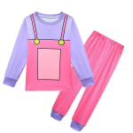 AIAI 2025H&auml;mmastav Digitaalne Tsirkus Kost&uuml;&uuml;m Laste Cosplay Pomni Caine Jax Pikk T-s&auml;rk + P&uuml;ksid Poisid T&uuml;drukud Pidžaama Halloweeni Maskeraad 150cm&Digital Circus pink
