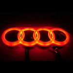 Audi C8 jaoks 1 tk Audi A3 A4 A5 A6 A7 A8 S3 S4 S5 S6 S7 Q3 Q5 Q7 jaoks &Uuml;mber ehitatud LED embleemi lamp Auto esiv&otilde;re 4R&otilde;ngaga logo Valguskaunistus black shell&27.3x9.5cm