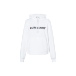 Burberry Unisex Kirjatr&uuml;ki Kapuutsiga Pikkade Varrukate Dressipluus Valge 80526571 XS-No Original Gift Bag Or Gift Box valge