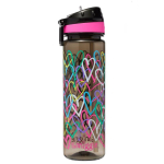 Smiggle Suure mahutavusega laste seljakott Kooli - L&otilde;bus koomiksikujundus Hingav l&otilde;uendkott kaardus &otilde;larihmadega Black Parrot Heart Design Straw Water Bottle 650ml black