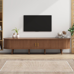 170 x 40 x 42cm Elutoa telerikapp panipaigaga + &Uuml;mar lauaplaat, MDF puiduspoon, 2 sahtlit, teleskoopsiinidel uksed, p&auml;hklipuu, sobib 75-tollisele 170 x 40 x 42 cm