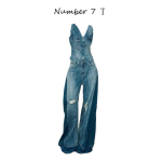 Korea mood denim &uuml;likond naiste kevad uus k&otilde;rgekvaliteediline denim vest top rebitud laia s&auml;&auml;rega p&uuml;ksid kaheosaline komplekt S gray