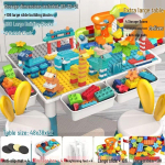 Mitmeotstarbeline suurte osakestega ehitusplokkide laud lastele: Haridusm&auml;nguasi poistele, t&uuml;drukutele ja beebidele Multifunctional Building Blocks