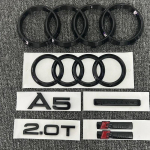 2 tk 4R&otilde;ngaga logo ABS Must Auto Kapott Esiv&otilde;re Tagumine Pagasiruum Embleem Kleebis 1P A5 1P Quarrto 1P 2.0T 2P Sline AUDI A5 jaoks 2010-2019